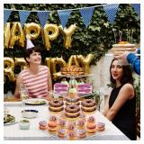 YestBuy 4 Tier Acrylic Cupcake Stand, Premium Cupcake Holder, Acrylic Cupcake Tower Display Cady Bar Party Decor Display for Pastry(4.7 Between 2 Layers)