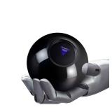 Yassk Mystic 8 Ball Retro Edition Fortune Telling Ball with Floating Answers, Novelty Toy Funny Gift Mystic Black Ball