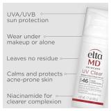 EltaMD UV Clear Face Sunscreen SPF 46, Oil Free for Face with Zinc Oxide, Dermatologist Recommended Sunscreen Lotion, For Acne-Prone Sensitive Skin, 1.7 oz Pump