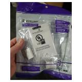 VCE Ethernet Wall Plate (UL Listed), 1-Port Cat6 Female to Female Wall Jack, Keystone Wall Plate with RJ45 Keystone Inline Coupler, White (2-Pack)