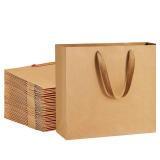 BagDream 12.5x4.5x11 25Pcs Gift Bags Heavy Duty Kraft Brown Paper Bags with Handles, Sturdy Large Paper Gift Sacks for Shopping, Retail, Merchandise, Wedding Party Favor