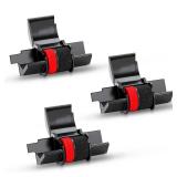 LinkDocs IR40T Compatible Calculator Ink Ribbon Replacement for Casio hr-100tm Ink IR-40T Calculator Ink Roller Compatible with Canon P23-dhv Sharp EL-1801V Individually Sealed (Black and Red, 3-Pack)