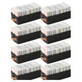 Wanapure CD Storage Boxes-8 Pack CD Case Holder Holds Up to 160 Full Jewel Cases, Foldable Storage Cabinets with Handle, Black