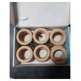 Beechwood Curtain Rings with Clips,Farmhouse Drapery Clips 1.81 Inner Diameter for 1.1-1.5-inch Rods (24, Inner Dia 1.81 in)