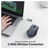 acer Wireless Mouse for Laptop, 2.4GHz Computer Mouse 3 Adjustable DPI Office Cordless USB Mice with USBA Receiver, 6 Buttons, 1600 DPI, Medium to Large Sized Hands Compatible with PC, Laptop, Desktop