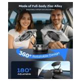 MARUVI Vacuum Magnetic Phone Holder for Car,2800gf Strong Magnetic Phone Mount,360° Adjustable & Reinforced Suction Cup for Dashboard/Mirror,Car Phone Holder Compatible with iPhone Android Matte 