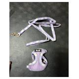 Lukovee No Pull Puppy Harness and Leash Set - Soft Lightweight Escape Proof Puppy Vest Harness, Breathable Adjustable Pet Harness with Dog Leash for Small Dogs (Purple, XXS)