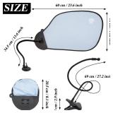 Laptop Sun Shade for Working Outside and Adjustable Clip, Adjustable Laptop Sun Shade with Flexible Clip Stand, Heat Shield Laptop Canopy for Computers Beach Chairs and Strollers (Blue)