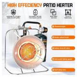 GasBRUH Outdoor Multi-Use Portable Propane Patio Heater/Cooker, 18,000 BTU Gas Camping Heater for Tent Hunting, Fishing,RV (Fuel not included)