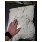 Mellobello Jumbo Chunky Yarn for Hand Knitting - Super Thick Chenille Chunky Yarn for Crocheting - Extra Soft Bulky Fluffy Blanket Big Yarn 8 Jumbo Pack (27yds,8 oz Each Skein) Cream White