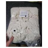 Mellobello Jumbo Chunky Yarn for Hand Knitting - Super Thick Chenille Chunky Yarn for Crocheting - Extra Soft Bulky Fluffy Blanket Big Yarn 8 Jumbo Pack (27yds,8 oz Each Skein) Cream White