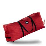 ZOBER 600D Oxford Fabric Large Rolling Christmas Tree Storage Bag - Fits 9 Ft Artificial Trees - Waterproof Christmas Tree Bag For Storage Box For Xmas, Durable Handles and Wheels - Quilted Red