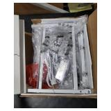 TUTOTAK Small Narrow End Table with Charging Station, Set of 2, Side Table with Outlets, Nightstand with 2 Cloth Drawers, Couch Table, for Living Room, Bedroom, Bedside, White TB01BW055 ONE BOARD DAMA