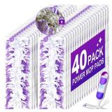 40 Pack Disposable Power Mop Pads for Swiffer Power Mop Pads,Compatible with Swiffer Power Mop Refills,Thickened Multi-Surface Replacement for Swiffer Wet Pads Refill on All Finished Floors
