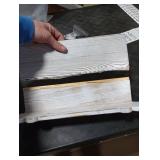 MTERSN Farmhouse Dog Leash Holder for Wall - Cute Dog Accessories Storage Organizer with Floating Shelf and 6 Key Hooks Key Holder Wall Mount for Rustic Home Decor (White)