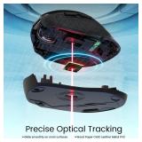 HOTWEEMS Wireless Mouse, D-09 Computer Mouse USB Cordless Mice for Laptop, Ergo Grips, Lightspeed 5-Level 2400 DPI, 16 Months Battery, Portable for PC Mac Chromebook (Black)