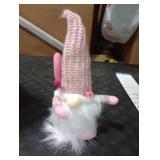 Pink Gnome Couple Valentines Day Decorations - 12'' Light Handmade Gnome Plush Doll Valentines Gifts for Her - Home Indoor Office Tabletop Mantel Pink Valentines Decor - Romantic Anniversary Vday Gift