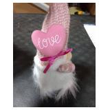 Pink Gnome Couple Valentines Day Decorations - 12'' Light Handmade Gnome Plush Doll Valentines Gifts for Her - Home Indoor Office Tabletop Mantel Pink Valentines Decor - Romantic Anniversary Vday Gift