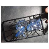 HOKEMOM 3-in-1 Kitchen Sink Caddy Organizer with Sponge Holder, Brush Holder, Extra Rack for Scrubber, Sink Stopper, Dish Cloth Hanger - Strong Dual Suction Cup, 2.0mm SUS304 Stainless Steel - Black