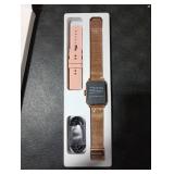 CASCHO Smart Watches for Women (Android/iOS), 1.85 HD Smart Watch with Calls/Messages/AI Voice Control, Sleep/Heart Rate, 120+ Sports Modes Fitness Tracker Watch, Gold & Pink Dual Strap