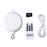 HLEEDUO Crib Mobile Motor Baby Mobile Spinner with Remote and Memory Card, You can Download Your Favorite Songs, New Type Auto Baby Music Box Crib Music Mobile (TF Card Remote version)