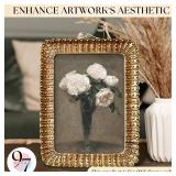 97 Decor Vintage Picture Frames 5x7 - Gold 5x7 Picture Frame Vintage Style, Ornate 5 x 7 Frames for Pictures, Antique 5 By 7 Frame For Tabletop And Wall Hanging Antique Wall Decor