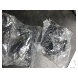 AMBULL 2 Pack Tractor Bucket Hooks with Tie Down Ring, Grade 70 Forged Steel Bolt On Grab Hook Tow Hook Mount with Backer Plate, Work Well for Tractor Bucket, RV, UTV, Truck, Max 15,000 lbs Black