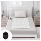 Bwarm Electric Heated Mattress Pad Mini Twin Size, 31 x 55, Bed Warmer, 9 Heat Settings, 1-12 Hours Auto Off, Deep Pocket, Fast Heating, Machine Washable, Soft and Cozy