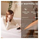 Bwarm Electric Heated Mattress Pad Mini Twin Size, 31 x 55, Bed Warmer, 9 Heat Settings, 1-12 Hours Auto Off, Deep Pocket, Fast Heating, Machine Washable, Soft and Cozy