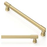 Asimerdeco 10 Pack Brushed Gold Cabinet Pulls 7.5 Inch(192mm) Kitchen Cabinet Handles Cabinet Hardware Drawer Pulls