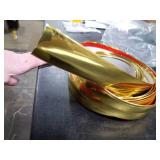 Trimold Multifunctional Wall Molding Trim & Corner Guards & Caulk Strip, Apply in Table Edge Door Frame Baseboard for Protection and Decoration, Shiny Gold, 16.4ft x 1.6in