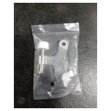 KOVOSCH 2 Pack Hinge Pin Door Stopper Brushed Satin Nickel - Adjustable Heavy Duty Hinge Pin Door Stop with White Rubber Bumper Tips