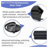W11177741 Dishwasher Door Seal for Whirlpool Maytag KitchenAid Kenmore - Dishwashers Door Gasket Replaces W10300924 W10660528 W10300924V