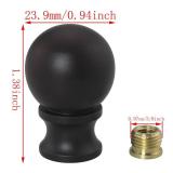 DGBRSM 2pcs Dual -Thread Lamp Finial Oil Rubbed Bronze Steel Ball Knob Lamp Shades Finials Cap Knob Lamp Decoration for Lamp Harp Holder