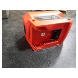 220W Azocek Power Inverter Compatible with Milwaukee 18V Battery, DC 18V to AC 110V Portable Power Station with 1 AC Outlet, 2 USB Ports & 1 Type-C Fast Charging, 400LM LED Work Light