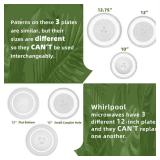 12 Whirlpool Microwave Glass Plate Replacement W11367904 W11291538 W10337247 W11443145, Compatible with Whirlpool Microwave Glass Turntable Plate WMH31017 WML55011 Whirlpool 12 Inch Microwave Plate