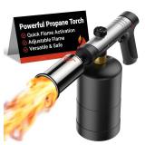 ThermoMaven Propane Torch with One-Touch Max Fire, Cooking Blow Torch Gun with a Safety Lock, Charcoal Lighter, Flame Thrower, Kitchen Food Torch Head for Grill, Sous Vide, BBQ (Tank Not Included)