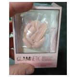 Glamnetic Press On Nails - Exposed | Medium Coffin Fake Nails with Nude Opaque Neutral, Salon Quality