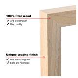 KINLINK 6x8 Picture Frame, Natural Solid Wood Frame with Acrylic Plexiglass for Pictures 4x6 with Mat or 6x8 without Mat, Tabletop and Wall Mounting Display Photo Frame 1 Pack