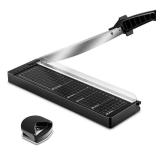 MAKEASY Paper Cutter 12 Inch, 8 Sheet Capacity, Heavy Duty Paper Cutter for Cardstock, Guillotine Paper Trimmer for Crafting, Classroom and Office