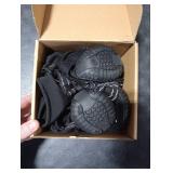 Idepet Dog Suspender Boots, Tall Dog Boots Anti-Slip & Fall Waterproof Shoes Leggings, Adjustable Suspender Boots for Winter Snow Rain Hiking Paws Protector(Black, 7)