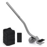 Furniture Lifter Tool, Appliance Furniture Metal Lifters for Heavy Furniture Movers Sliders Wheels Easily Safe to Move Sofa Refrigerator Washing Machine (1 Lifter Tool 4 Raise Blocks) Grey
