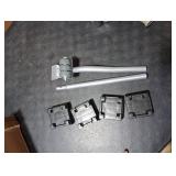 Furniture Lifter Tool, Appliance Furniture Metal Lifters for Heavy Furniture Movers Sliders Wheels Easily Safe to Move Sofa Refrigerator Washing Machine (1 Lifter Tool 4 Raise Blocks) Grey