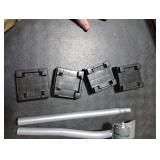 Furniture Lifter Tool, Appliance Furniture Metal Lifters for Heavy Furniture Movers Sliders Wheels Easily Safe to Move Sofa Refrigerator Washing Machine (1 Lifter Tool 4 Raise Blocks) Grey