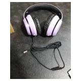 LORELEI X8 Over-Ear Wired Headphones with Microphone with 1.45m-Tangle-Free Nylon Line&3.5mm Plug,Lightweight Foldable & Portable Headphones for Smartphone,Tablet,Computer,Mp3/4(Dark Purple)