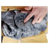 Homemate Heated Blanket Electric Throw - 50x60 Heating Blanket Throw 1/2/4/6/8 Hours Auto-Off 10 Heat Level Over-Heat Protection Flannel Sherpa ETL Certification