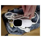 Homemate Heated Blanket Electric Throw - 50x60 Heating Blanket Throw 1/2/4/6/8 Hours Auto-Off 10 Heat Level Over-Heat Protection Flannel Sherpa ETL Certification