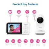 VTech VM819 Baby Monitor with Camera and Audio, 2.8 Screen Portable Baby Camera, Night Vision, 2-Way Audio, Temperature Sensor and Lullabies, Secure Transmission No WiFi, Ideal for Baby/Elderly/Pet