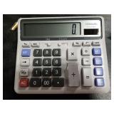 Desktop Calculator Extra Large LCD Display 12-Digit Big Number Accounting Calculator with Giant Response Button, Battery & Solar Powered, Perfect for Office Business Home Daily Use(OS-2135)