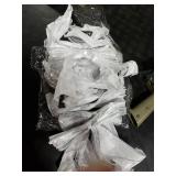 12 Pieces Christmas Tree Ribbon Bow 6.3 x 9.5 Inch Patterned Ribbon Xmas Bow for Christmas Home Decoration (Silver)